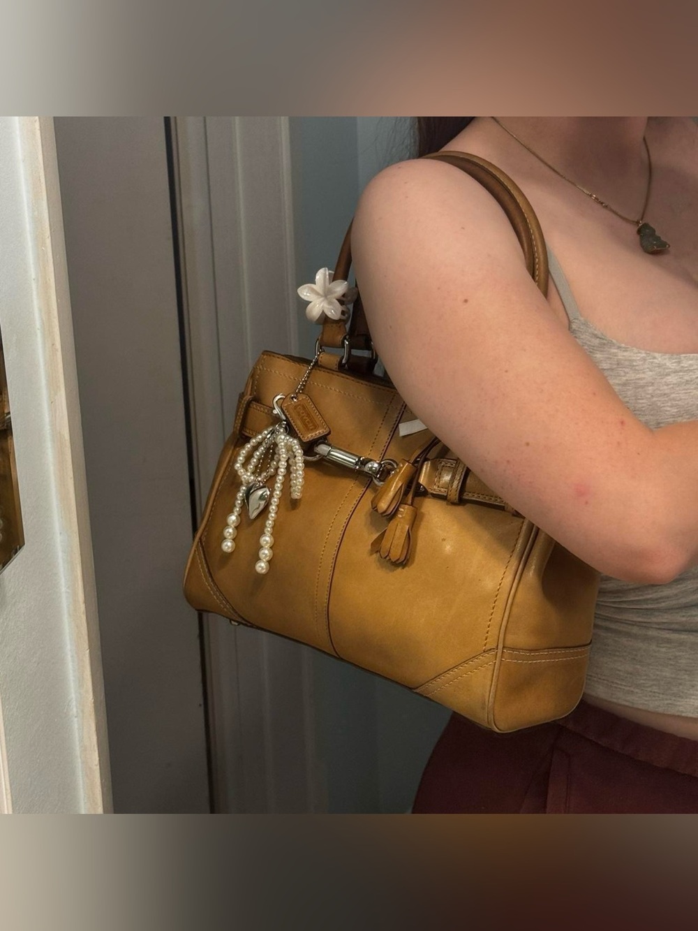 Coach Tan Hampton Shoulder Bag - Picture 8 of 8